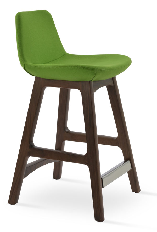 Soho Concept Pera Wood Barstools & Counterstools In Camira Era Fabric - Stylish, Durable, 10-year Guarantee! Walnut  Soho-concept-dining-chair-09626