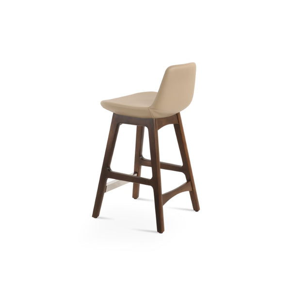 Soho Concept Pera Wood Barstools & Counterstools - Stylish Leatherette, 2-year Guarantee, Elegant Swivel Design! Walnut  Soho-concept-dining-chair-09629