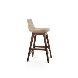 Soho Concept Pera Wood Barstools & Counterstools - Stylish Leatherette, 2-year Guarantee, Elegant Swivel Design! Walnut  Soho-concept-dining-chair-07096