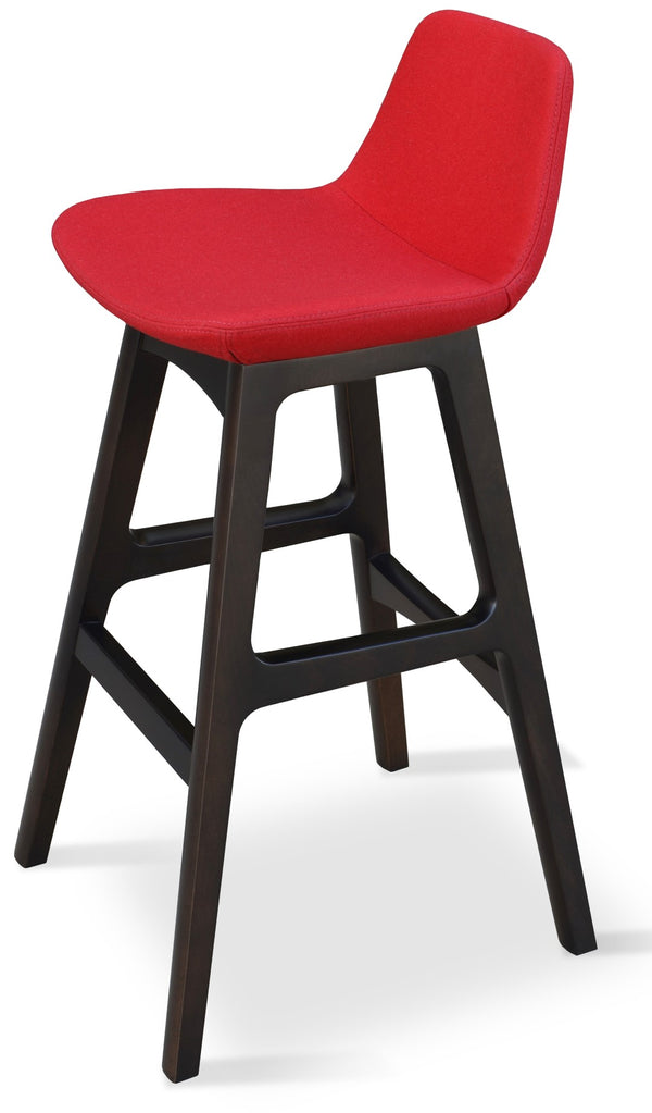 Soho Concept Pera Wood Barstools & Counterstools In Elegant Camira Blazer Wool With 10-year Guarantee & Swivel Option Red  Soho-concept-dining-chair-09597