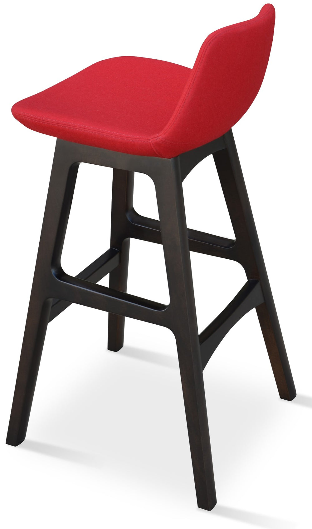 Soho Concept Pera Wood Barstools & Counterstools In Elegant Camira Blazer Wool With 10-year Guarantee & Swivel Option Red  Soho-concept-dining-chair-07089