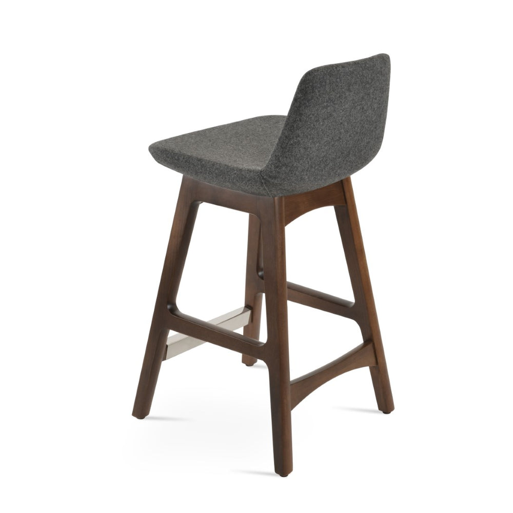 Soho Concept Pera Wood Barstools & Counterstools In Elegant Camira Blazer Wool With 10-year Guarantee & Swivel Option Red  Soho-concept-dining-chair-07089