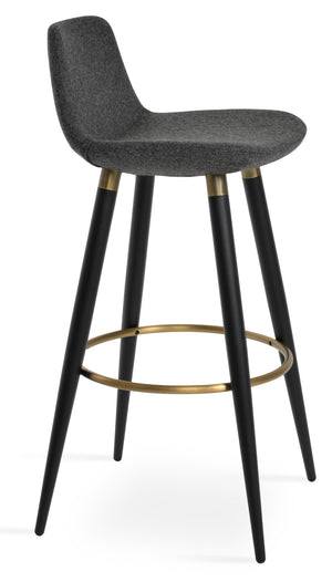 Soho Concept Pera Ana Barstools & Counterstools - Elegant Camira Wool Fabric, 10-year Guarantee, Stylish Design Black,Gold,Dark Grey  Soho-concept-dining-chair-09200