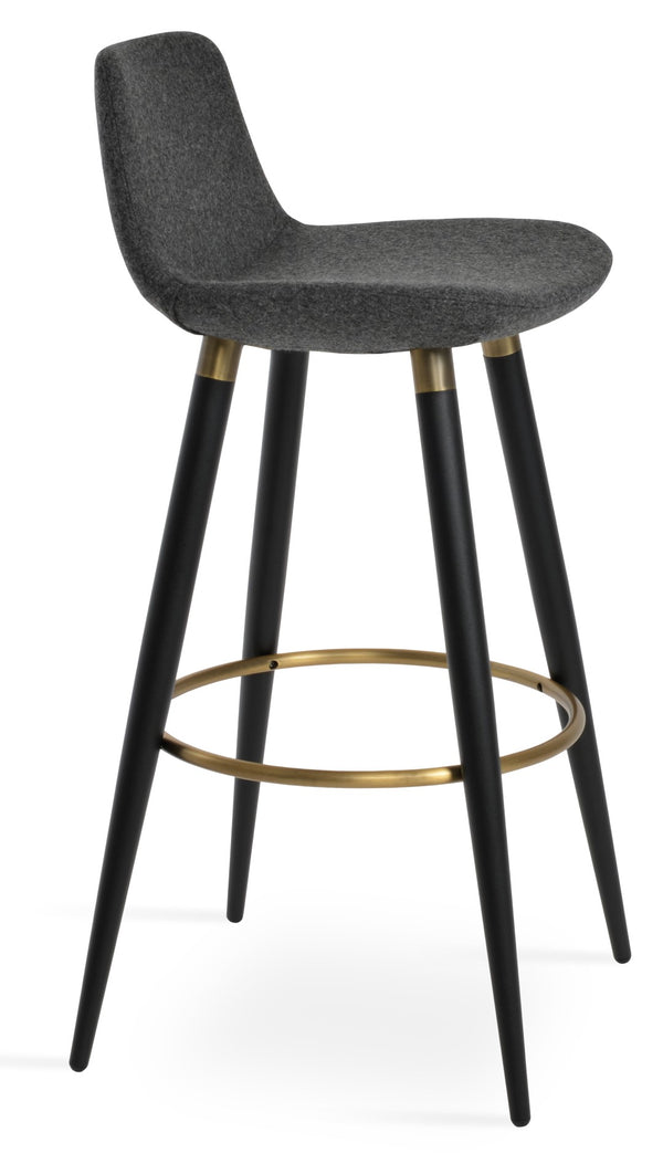 Soho Concept Pera Ana Barstools & Counterstools - Elegant Camira Wool Fabric, 10-year Guarantee, Stylish Design Black,Gold,Dark Grey  Soho-concept-dining-chair-09200