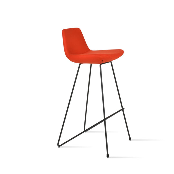 Soho Concept Pera Cat Barstools & Counterstools - Stylish Wool Upholstery, Durable Base, 10-year Guarantee! Black,Orange  Soho-concept-dining-chair-09209