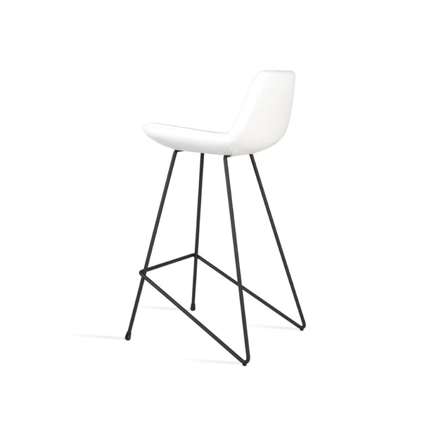 Soho Concept Pera Cat Barstools & Counterstools - Modern Wire Design, Soft Leatherette, 2-year Guarantee, Chrome Finish Black,White  Soho-concept-dining-chair-09208