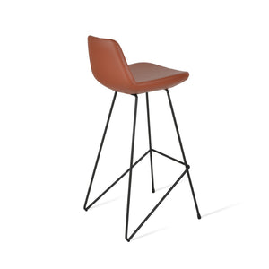 Soho Concept Pera Cat Barstools & Counterstools - Modern Wire Design, Soft Leatherette, 2-year Guarantee, Chrome Finish Black  Soho-concept-dining-chair-09204