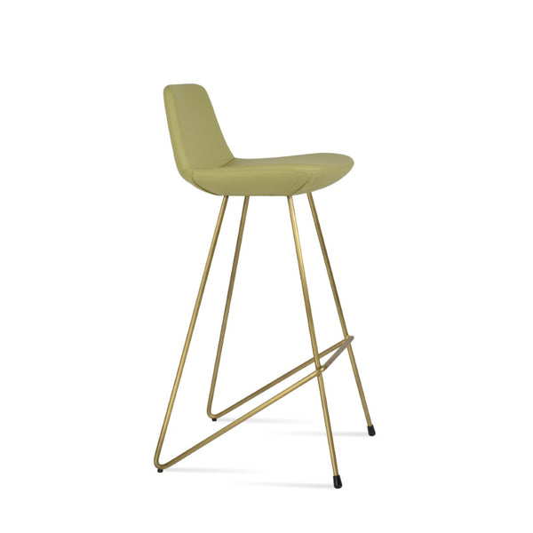 Soho Concept Pera Cat Barstools & Counterstools - Modern Wire Design, Soft Leatherette, 2-year Guarantee, Chrome Finish Brass,Green  Soho-concept-dining-chair-09215