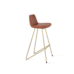 Soho Concept Pera Cat Barstools & Counterstools - Modern Wire Design, Soft Leatherette, 2-year Guarantee, Chrome Finish Brass  Soho-concept-dining-chair-09214