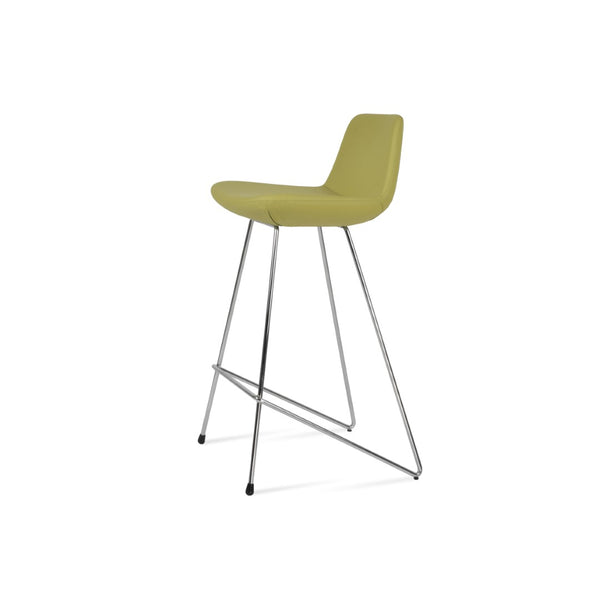 Soho Concept Pera Cat Barstools & Counterstools - Modern Wire Design, Soft Leatherette, 2-year Guarantee, Chrome Finish Chrome,Green  Soho-concept-dining-chair-09223