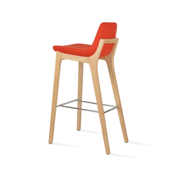 Soho Concept Pera Stylish Barstools & Counterstools, Solid Wood With Premium Upholstery, 10-year Warranty! Ash,Natural,Orange  Soho-concept-dining-chair-09225