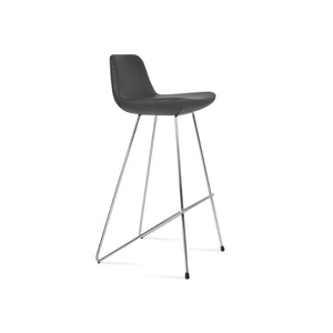 Soho Concept Pera Cat Barstools & Counterstools - Modern Wire Design, Soft Leatherette, 2-year Guarantee, Chrome Finish Grey,Chrome  Soho-concept-dining-chair-09236