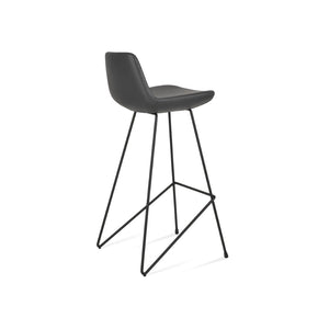Soho Concept Pera Cat Barstools & Counterstools - Modern Wire Design, Soft Leatherette, 2-year Guarantee, Chrome Finish Grey,Chrome  Soho-concept-dining-chair-09238