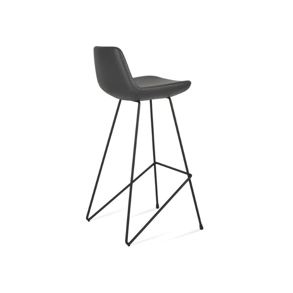 Soho Concept Pera Cat Barstools & Counterstools - Modern Wire Design, Soft Leatherette, 2-year Guarantee, Chrome Finish Grey,Chrome  Soho-concept-dining-chair-09238