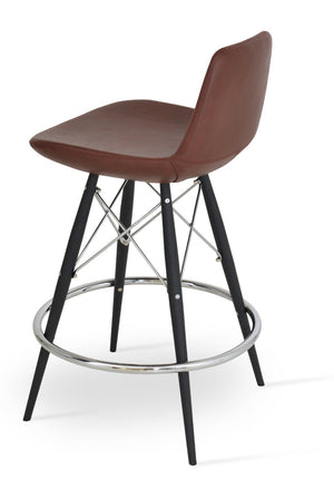 Soho Concept Pera Modern Barstools & Counterstools – Stylish Leatherette, Swivel Functionality & 2-year Warranty Black  Soho-concept-dining-chair-09251