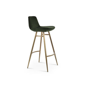 Soho Concept Pera Galata Barstools & Counterstools - Stylish Boucle, Velvet, Nubuck Fabrics | Durable 10-year Warranty Brass,Green Steel Tubular Legs Soho-concept-dining-chair-09252