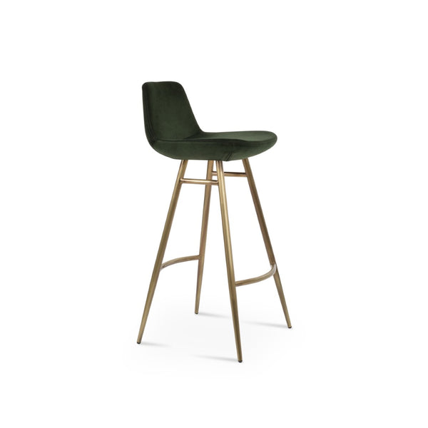 Soho Concept Pera Galata Barstools & Counterstools - Stylish Boucle, Velvet, Nubuck Fabrics | Durable 10-year Warranty Brass,Green Steel Tubular Legs Soho-concept-dining-chair-09252