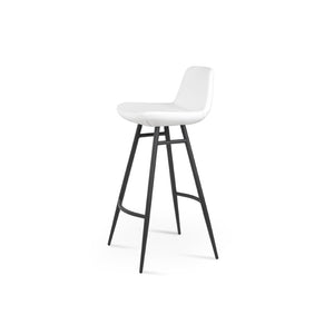 Soho Concept Pera Galata Barstools & Counterstools - Stylish Leatherette Seating With Brass Accents, 2-year Warranty Black,White Steel Tubular Legs Soho-concept-dining-chair-09255