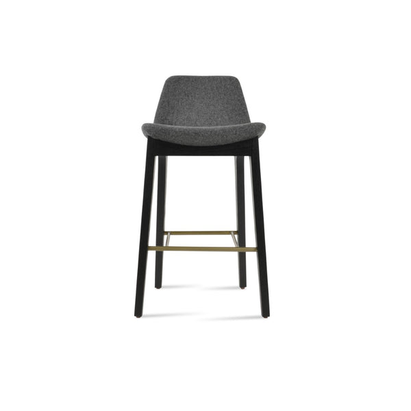 Soho Concept Pera Stylish Barstools & Counterstools, Solid Wood With Premium Upholstery, 10-year Warranty! Ash,Dark Grey  Soho-concept-dining-chair-09260