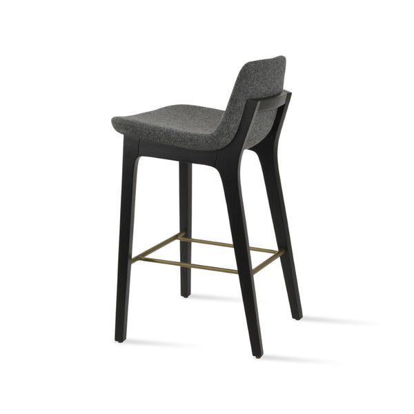 Soho Concept Pera Stylish Barstools & Counterstools, Solid Wood With Premium Upholstery, 10-year Warranty! Ash,Dark Grey  Soho-concept-dining-chair-07007