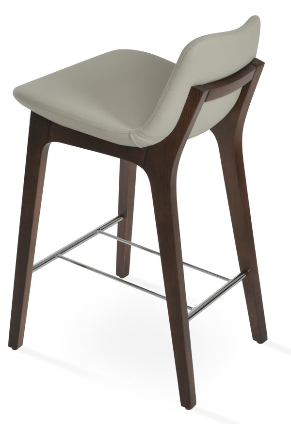 Soho Concept Pera Barstools & Counterstools - Stylish Leatherette Seats, Solid Wood, 2-year Warranty, Limited Stock! Light Grey,Walnut  Soho-concept-dining-chair-09259