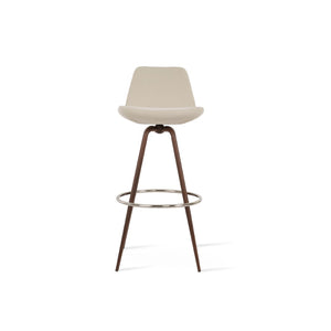 Soho Concept Pera Max Stylish Barstools & Counterstools In Boucle, Velvet & Nubuck – Modern Design & 10-year Warranty Walnut,White Steel Tubular Legs Black ,S.Steel ,Walnut Finish Soho-concept-dining-chair-09262