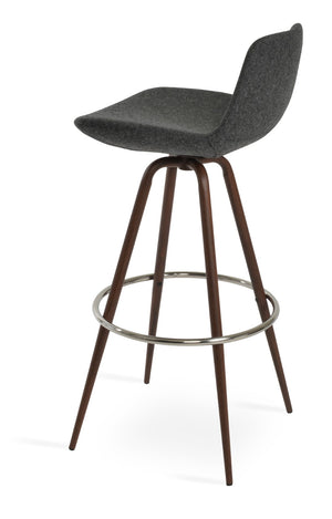 Soho Concept Pera Max Barstools & Counterstools - Stylish Wool Fabric, Durable Steel Legs, 10-year Guarantee! Walnut,Dark Grey Steel Tubular Legs Black ,S.Steel ,Walnut Finish Soho-concept-dining-chair-09263