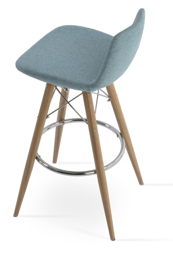 Soho Concept Pera Mw Barstools & Counterstools - Stylish Ergonomic Design, Durable Wool Fabric, 10-year Guarantee Blue  Soho-concept-dining-chair-09265