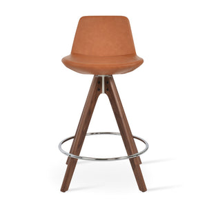 Soho Concept Pera Pyramid Barstools & Counterstools – Stylish Swivel Designs In Walnut & Green With 5-year Warranty Walnut  Soho-concept-dining-chair-09278