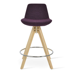 Soho Concept Pera Pyramid Barstools & Counterstools – Premium Wool Upholstery, Swivel Design & 10-year Guarantee Ash  Soho-concept-dining-chair-09280