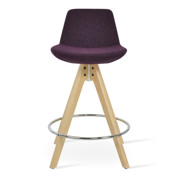 Soho Concept Pera Pyramid Barstools & Counterstools – Premium Wool Upholstery, Swivel Design & 10-year Guarantee Ash  Soho-concept-dining-chair-09280