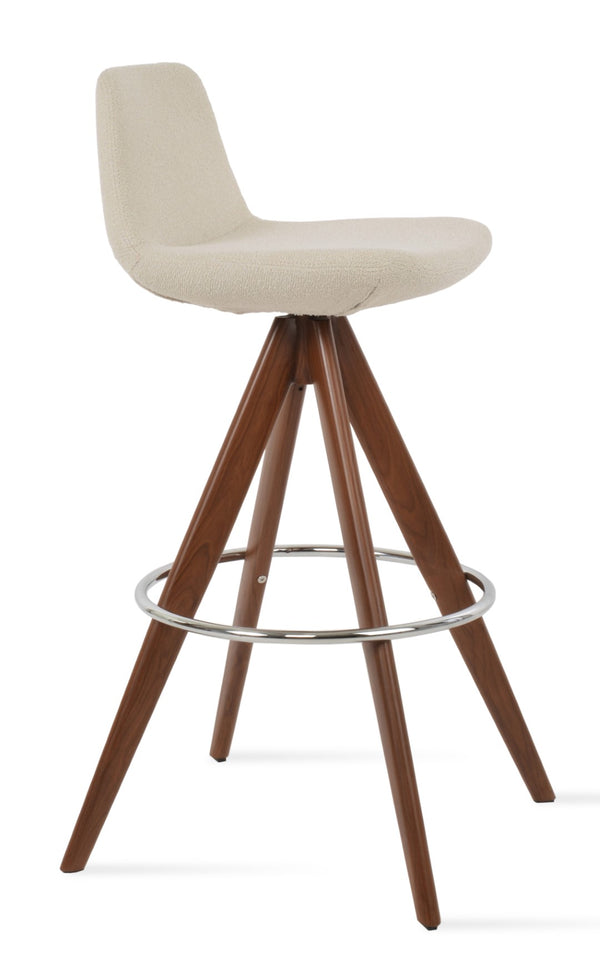 Soho Concept Pera Wood Barstools & Counterstools – Elegant Upholstery, Solid Construction, 10-year Guarantee Options Walnut,White  Soho-concept-dining-chair-09283