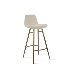 Soho Concept Pera Galata Barstools & Counterstools - Stylish Boucle, Velvet, Nubuck Fabrics | Durable 10-year Warranty Brass,White Steel Tubular Legs Soho-concept-dining-chair-06993
