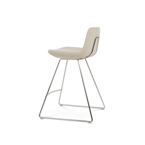 Soho Concept Pera Modern Barstools & Counterstools - Stylish Fabric Options, 10-year Guarantee, Made In Turkey Chrome,White  Soho-concept-dining-chair-09188
