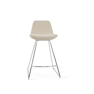 Soho Concept Pera Modern Barstools & Counterstools - Stylish Fabric Options, 10-year Guarantee, Made In Turkey Chrome,White  Soho-concept-dining-chair-06995
