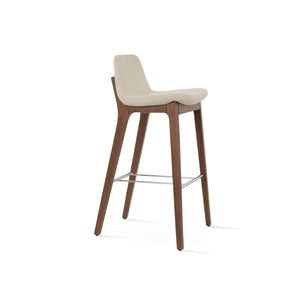 Soho Concept Pera Wood Barstools & Counterstools – Elegant Upholstery, Solid Construction, 10-year Guarantee Options Walnut,White  Soho-concept-dining-chair-09199