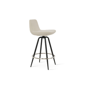 Soho Concept Pera Max Stylish Barstools & Counterstools In Boucle, Velvet & Nubuck – Modern Design & 10-year Warranty Black,White Steel Tubular Legs Black ,S.Steel ,Walnut Finish Soho-concept-dining-chair-09164