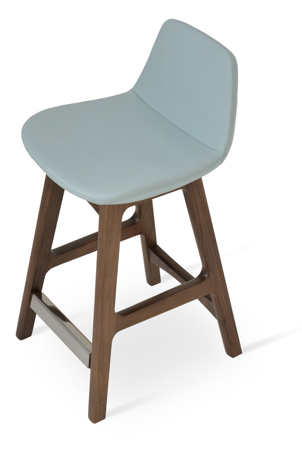 Soho Concept Pera Wood Barstools & Counterstools – Elegant Upholstery, Solid Construction, 10-year Guarantee Options Blue,Walnut  Soho-concept-dining-chair-07061