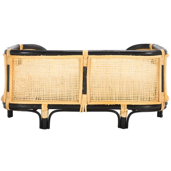Safavieh TIMO Handwoven Rattan Pet Bed with Cozy Cushion - Beige & Natural Design for Small Dogs & Cats PET1800A