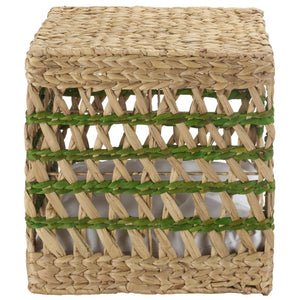 Safavieh Ivie Woven Water Hyacinth Pet Bed with Removable Cushion for Small Dogs and Cats Green PET1801C