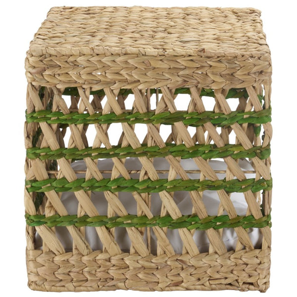 Safavieh Ivie Woven Water Hyacinth Pet Bed with Removable Cushion for Small Dogs and Cats Green PET1801C