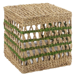 Safavieh Ivie Woven Water Hyacinth Pet Bed with Removable Cushion for Small Dogs and Cats Green PET1801C