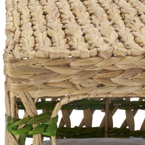 Safavieh Ivie Woven Water Hyacinth Pet Bed with Removable Cushion for Small Dogs and Cats Green PET1801C