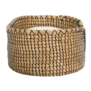 Safavieh SARGE Pet Bed with Cushion - Cozy, Stylish Beige Seagrass Design for Cats & Small Dogs Comfort PET1802A