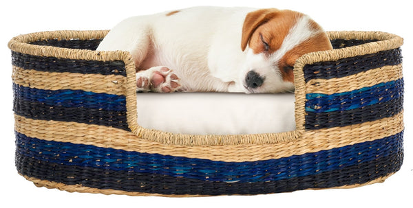 Safavieh ELYON Cozy Pet Bed & Cushion in Beige/Natural - Stylish, Durable, Easy Care for Your Furry Friend! PET1803A