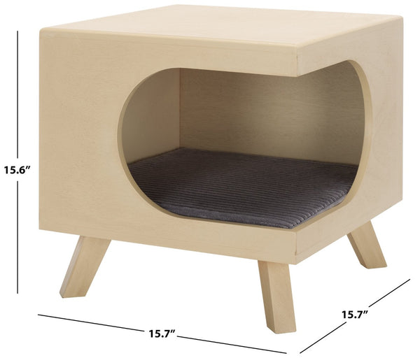 Safavieh Bean Small Pet Bed – Stylish, Cozy Retreat For Cats And Dogs, Perfect For Modern Home Decor Natural PET5700A