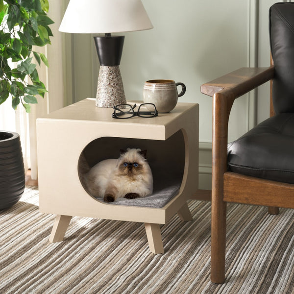 Safavieh Bean Small Pet Bed – Stylish, Cozy Retreat For Cats And Dogs, Perfect For Modern Home Decor Natural PET5700A