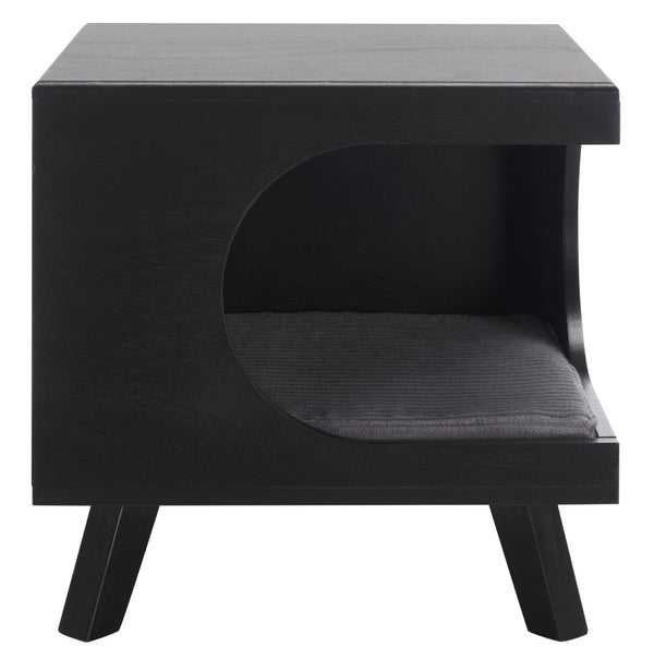 Safavieh Bean Small Pet Bed – Stylish, Cozy Retreat For Cats And Dogs, Perfect For Modern Home Decor Matt Black PET5700B