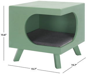 Safavieh Bean Small Pet Bed – Stylish, Cozy Retreat For Cats And Dogs, Perfect For Modern Home Decor Sage Green PET5700C