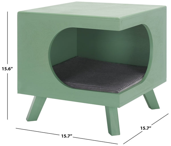 Safavieh Bean Small Pet Bed – Stylish, Cozy Retreat For Cats And Dogs, Perfect For Modern Home Decor Sage Green PET5700C